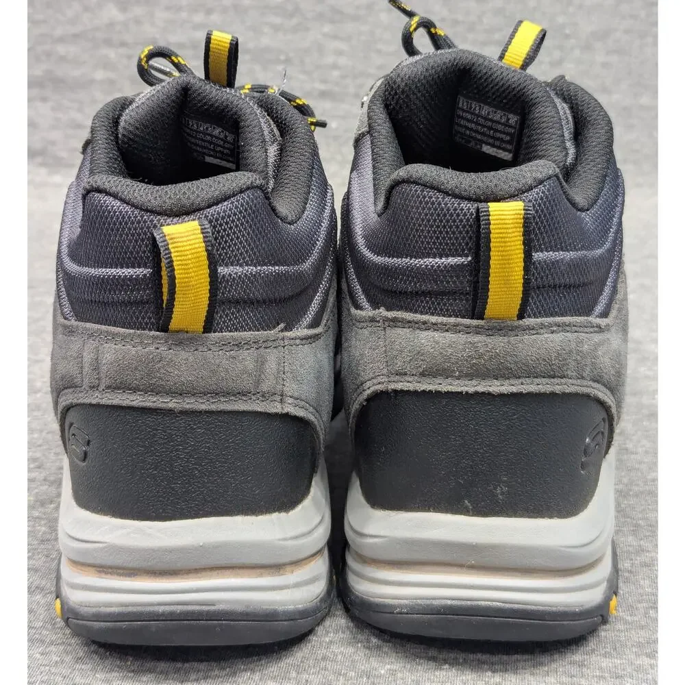 SKECHERS Mens Shoes - Gray/Yellow, Trego Pacifico, Waterproof, Hiking Boots, 8.5 - Picture 4 of 8